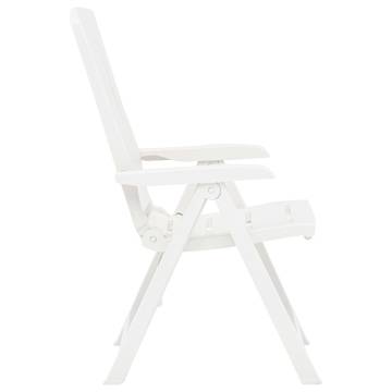 Garden Reclining Chairs 2 pcs - Stylish & Comfortable White Set