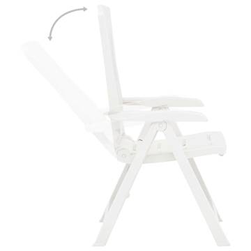 Garden Reclining Chairs 2 pcs - Stylish & Comfortable White Set