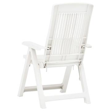 Garden Reclining Chairs 2 pcs - Stylish & Comfortable White Set