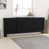 Stylish MDF Radiator Cover Black - 205 cm | HipoMarket