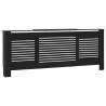 Stylish MDF Radiator Cover Black - 205 cm | HipoMarket