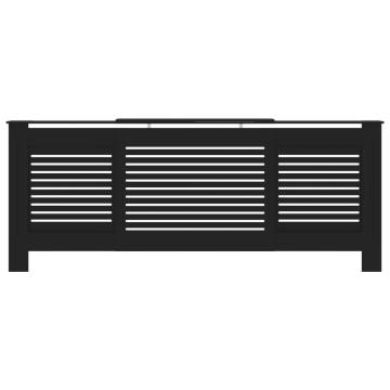 Stylish MDF Radiator Cover Black - 205 cm | HipoMarket