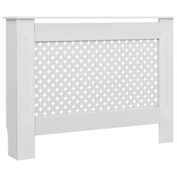 Stylish Radiator Covers 2 pcs White - 112x19x81.5 cm MDF