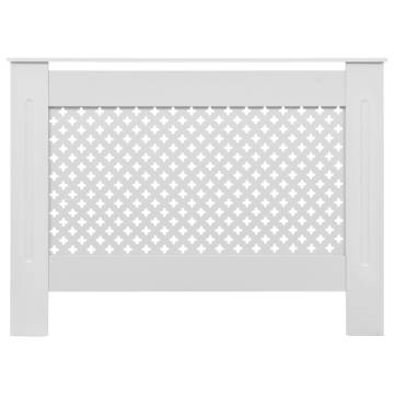 Stylish Radiator Covers 2 pcs White - 112x19x81.5 cm MDF