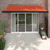 Retractable Awning Orange and Brown 3.5x2.5 m Fabric and Aluminium Quantity in Package 1 Colour orange and black Size 350 x 250 cm 