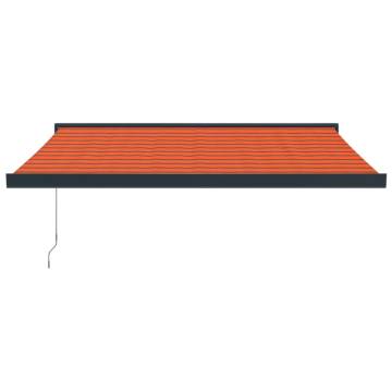 Retractable Awning Orange & Brown 3.5x2.5 m | Hipomarket