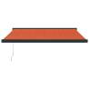 Retractable Awning Orange & Brown 3.5x2.5 m | Hipomarket