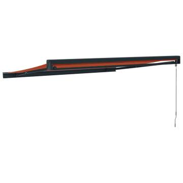 Retractable Awning Orange & Brown 3.5x2.5 m | Hipomarket