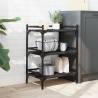 Kitchen Trolley Black 50x35x75.5 cm - Stylish & Functional