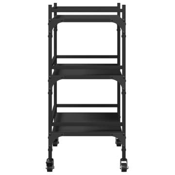 Kitchen Trolley Black 50x35x75.5 cm - Stylish & Functional