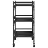 Kitchen Trolley Black 50x35x75.5 cm - Stylish & Functional