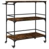 Kitchen Trolley Smoked Oak - Stylish Storage Solution