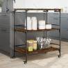 Kitchen Trolley Smoked Oak - Stylish Storage Solution