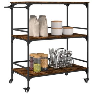 Kitchen Trolley Smoked Oak - Stylish Storage Solution