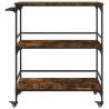 Kitchen Trolley Smoked Oak - Stylish Storage Solution