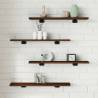 Wall Shelves 4 pcs Brown Oak - Stylish Storage Solutions