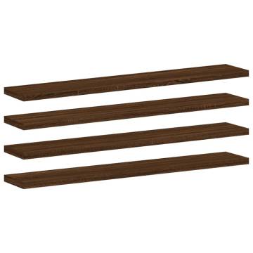 Wall Shelves 4 pcs Brown Oak - Stylish Storage Solutions