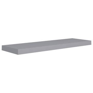 Stylish Grey Floating Wall Shelves - Set of 2 | HipoMarket