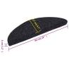 Self-Adhesive Stair Mats - 10 Pcs Black - Comfort & Safety