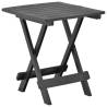 Folding Garden Table Anthracite - 45x43x50 cm Plastic