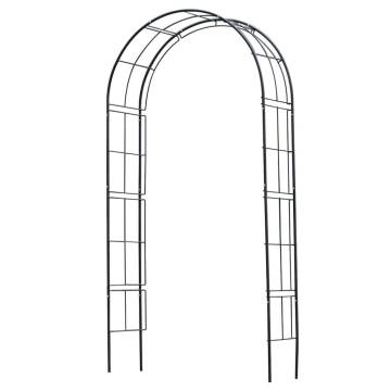 Nature Garden Arch Metal 229x38 cm - Black Decorative Support