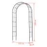 Nature Garden Arch Metal 229x38 cm - Black Decorative Support