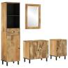 4 Piece Bathroom Cabinet Set Solid Wood Mango Colour natural Material solid mango wood Number of 4 