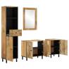 4 Piece Solid Mango Wood Bathroom Cabinet Set | HipoMarket UK