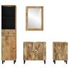 4 Piece Solid Mango Wood Bathroom Cabinet Set | HipoMarket UK