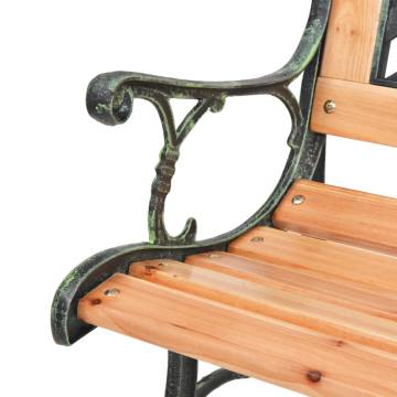 Stylish Garden Bench 116 cm - Cast Iron & Solid Fir Wood