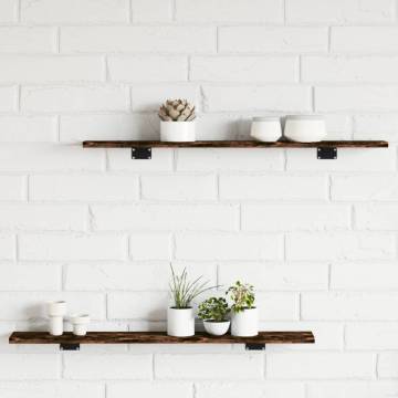 Wall Shelves 4 pcs Smoked Oak - Stylish Storage Solution