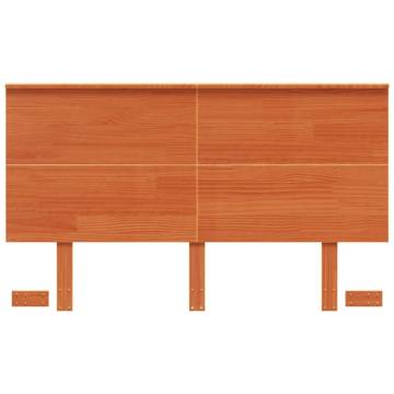 Stylish Wax Brown Pine Headboard 135 cm - Solid Wood