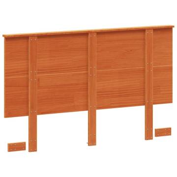 Stylish Wax Brown Pine Headboard 135 cm - Solid Wood