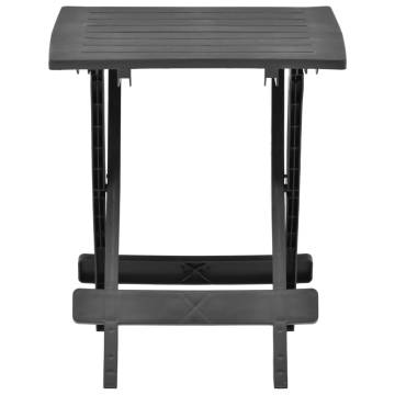 Folding Garden Table Anthracite - 45x43x50 cm Plastic