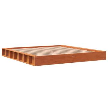 Wax Brown Super King Bed Frame - Solid Pine 180x200 cm