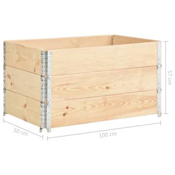 Raised Beds 3 pcs 50x100 cm Solid Pine Wood - Hipomarket