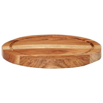 Chopping Board Ø25x2.5 cm Solid Wood Acacia - Hipomarket