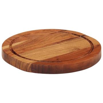 Chopping Board Ø25x2.5 cm Solid Wood Acacia - Hipomarket