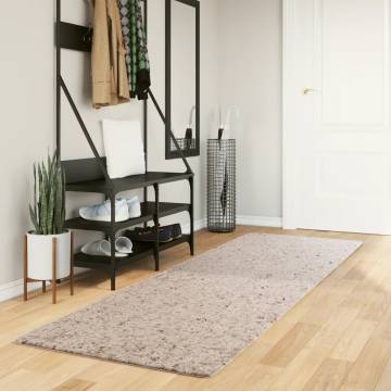 Shaggy Rug PAMPLONA High Pile Beige 80x250 cm - Cozy & Durable