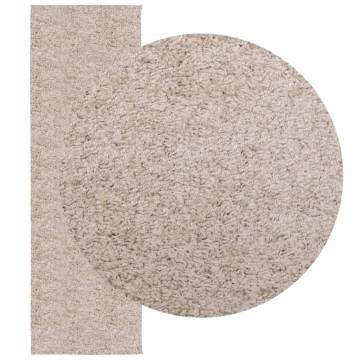 Shaggy Rug PAMPLONA High Pile Beige 80x250 cm - Cozy & Durable