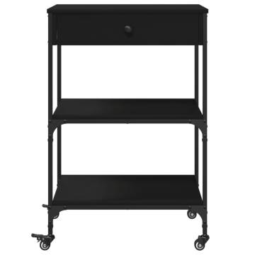 Kitchen Trolley Black 60x48x89.5 cm - Stylish & Functional