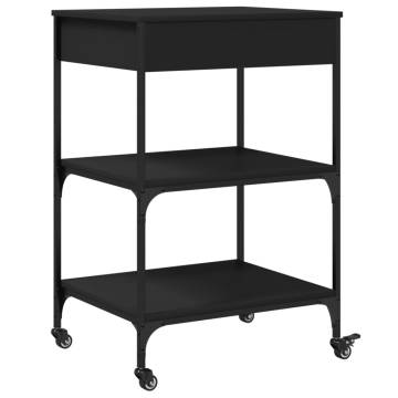 Kitchen Trolley Black 60x48x89.5 cm - Stylish & Functional