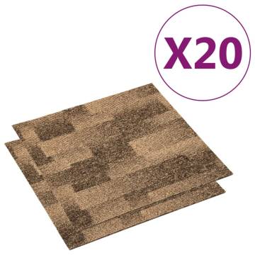 Buy Brown Floor Carpet Tiles | 20 pcs, 5 m² | Durable & Stylish