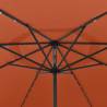 Outdoor Parasol with LED Lights - Terracotta 400 cm