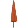 Outdoor Parasol with LED Lights - Terracotta 400 cm