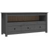 Grey Solid Wood Pine TV Cabinet - Stylish & Functional Design