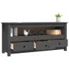 Grey Solid Wood Pine TV Cabinet - Stylish & Functional Design