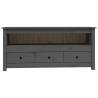 Grey Solid Wood Pine TV Cabinet - Stylish & Functional Design