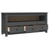 Grey Solid Wood Pine TV Cabinet - Stylish & Functional Design