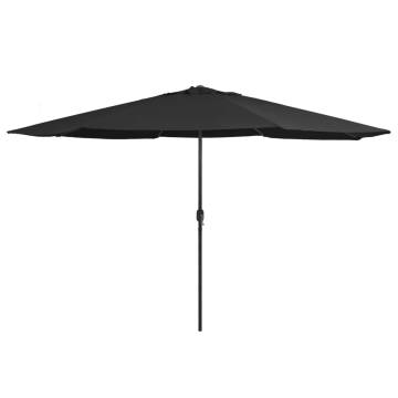 Outdoor Parasol with Metal Pole - 400 cm Black | HipoMarket